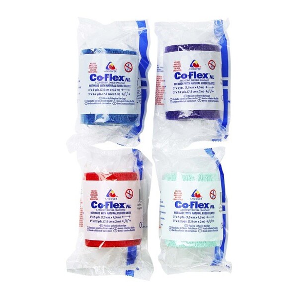 Andover Coflex Elastic Bandage 3 in. Assorted Colors By Coated Products, 4PK COFLEX3-4EACH - main